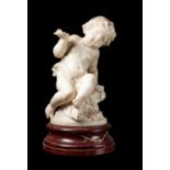ALBERT CARRIER-BELLEUSE (FRENCH, 1824 -1887): A CARRARA MARBLE PUTTO