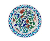 THEODORE DECK: A 19TH CENTURY IZNIK STYLE POTTERY CHARGER