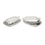 A PAIR OF STERLING SILVER ENTREE DISHES, EMILE VINER, 1933