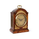 A GEORGE III MAHOGANY FUSEE TABLE CLOCK