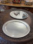 TIFFANY & CO: A PAIR OF ART DECO STERLING SILVER DISHES