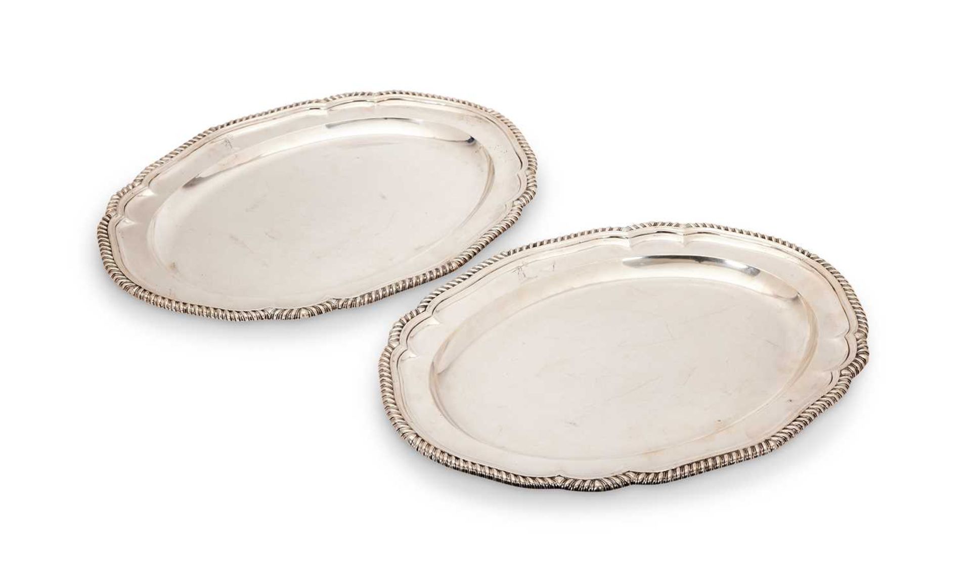 PAUL STORR: A PAIR OF GEORGE III STERLING SILVER MEAT DISHES, LONDON, 1803