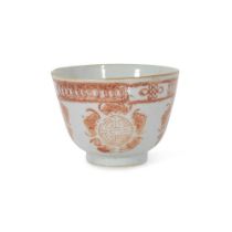 A CHINESE PORCELAIN IRON RED WINE CUP