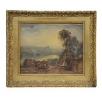 ONCE ATTRIBUTED TO J.M.W. TURNER: A WATERCOLOUR OF LAKE AVERNUS