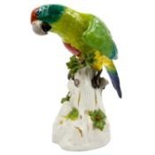 MEISSEN: A 19TH CENTURY PORCELAIN MODEL OF A PARROT, MODEL NO. 644