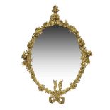 A BELLE EPOCH PERIOD GILT BRONZE WALL MIRROR