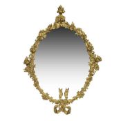 A BELLE EPOCH PERIOD GILT BRONZE WALL MIRROR