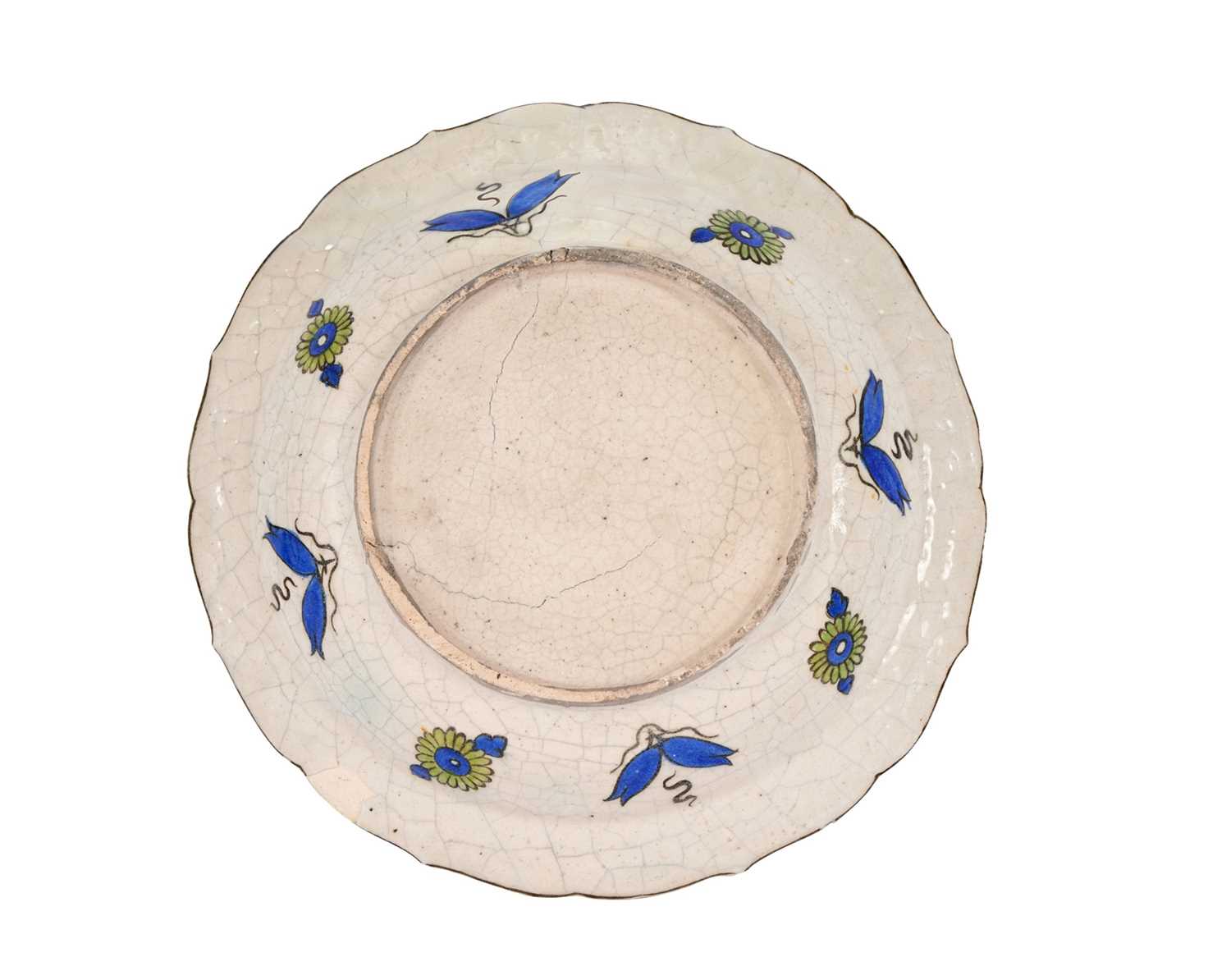 AN IZNIK STYLE POTTERY DISH, TURKEY - Image 2 of 2