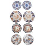 A COLLECTION OF EIGHT 18TH AND 19TH CENTURY IMARI PLATES