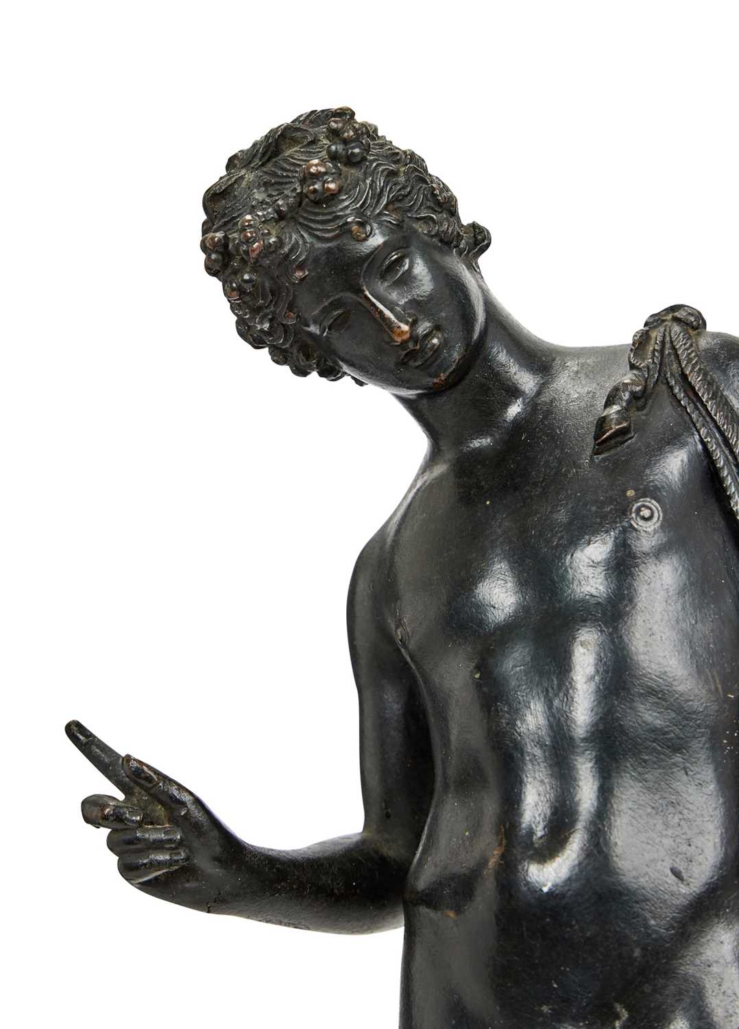 A LATE 19TH CENTURY NEAPOLITAN BRONZE OF NARCISSUS, AFTER THE ANTIQUE - Image 3 of 3