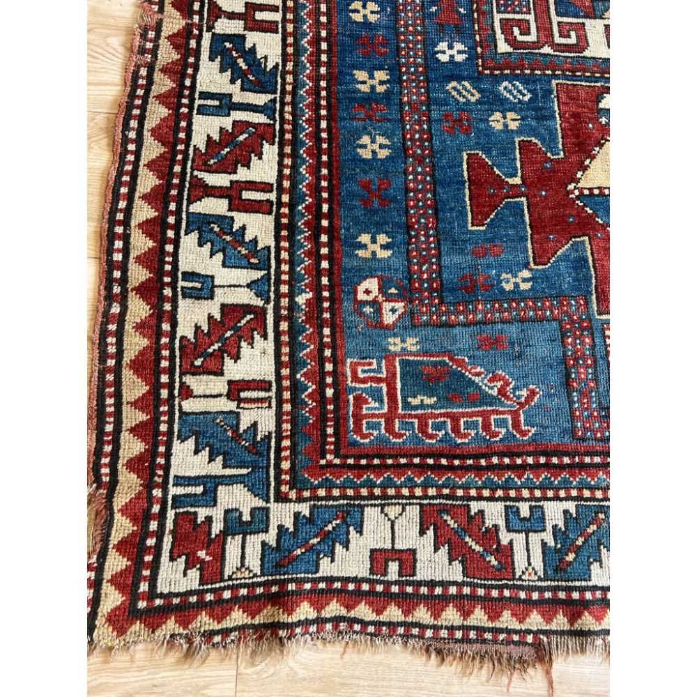 A 1940'S CAUCAISAN KAZAK RUG - Image 3 of 6