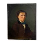 E. BIRCK (19TH CENTURY AMERICAN SCHOOL): PORTRAIT OF A YOUNG MAN DATED 1861