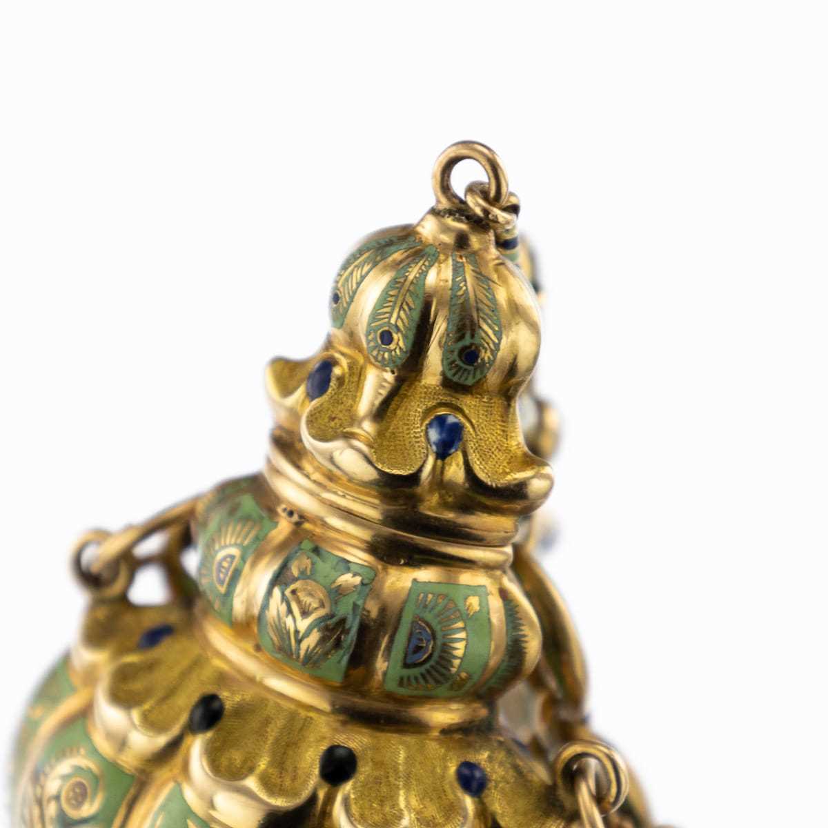 AN 18K GOLD AND ENAMEL SCENT BOTTLE, SWISS, EARLY 19TH CENTURY, FOR THE OTTOMAN MARKET - Image 12 of 12