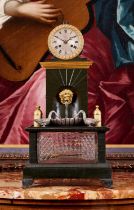 A RARE FOUNTAIN AUTOMATA AND MUSICAL CLOCK, FRENCH, EARLY 19TH CENTURY