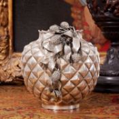 A BUCCELLATI STYLE SILVER BOWL IN THE FORM OF A PINEAPPLE