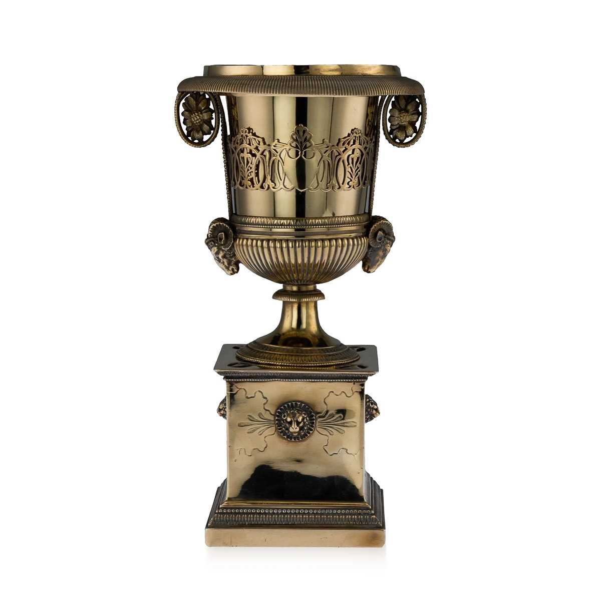 AN EARLY 19TH CENTURY SILVER GILT URN BY MARC JACQUART, PARIS