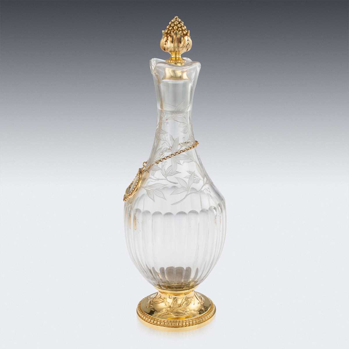 MAISON ODIOT: A 19TH CENTURY SILVER GILT AND GLASS LIQUEUR SERVICE - Image 23 of 37