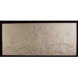 A LARGE PLASTER RELIEF DEPICTING AN ASSYRIAN LION HUNT, AFTER THE ANTIQUE
