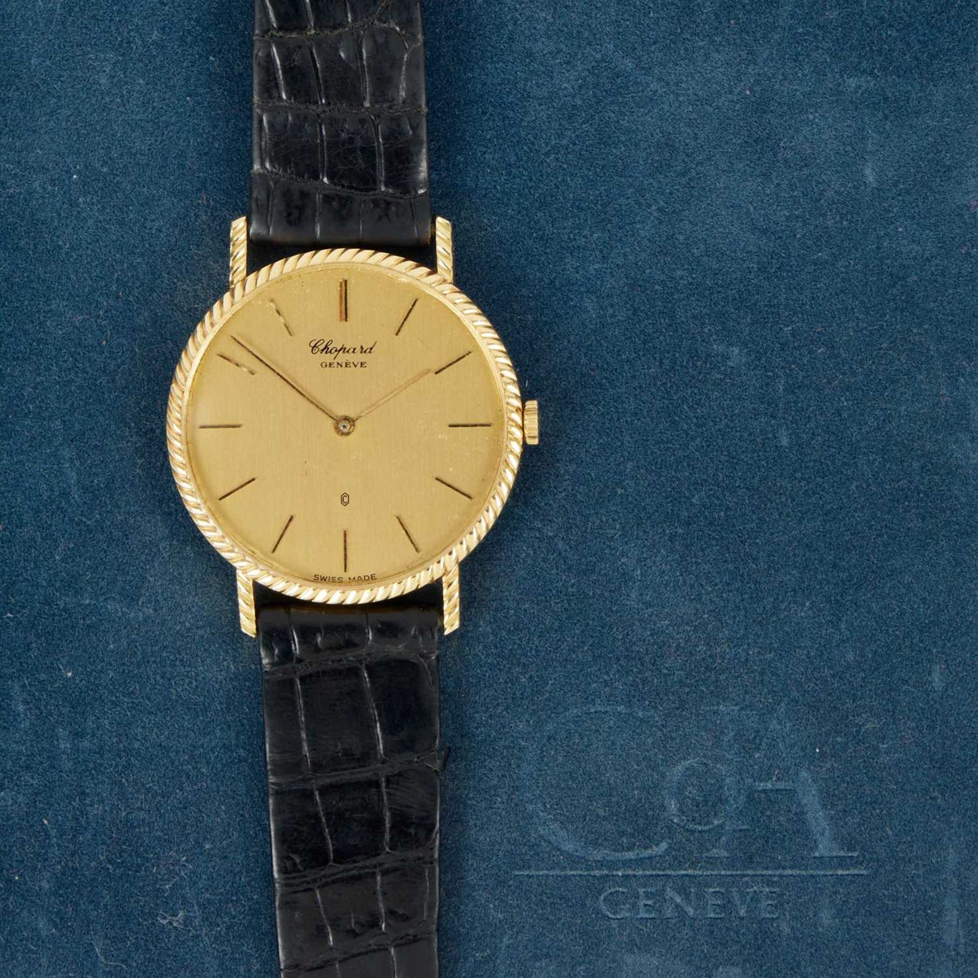 CHOPARD: AN 18 CT GOLD WATCH, REF 1077 - Image 2 of 2