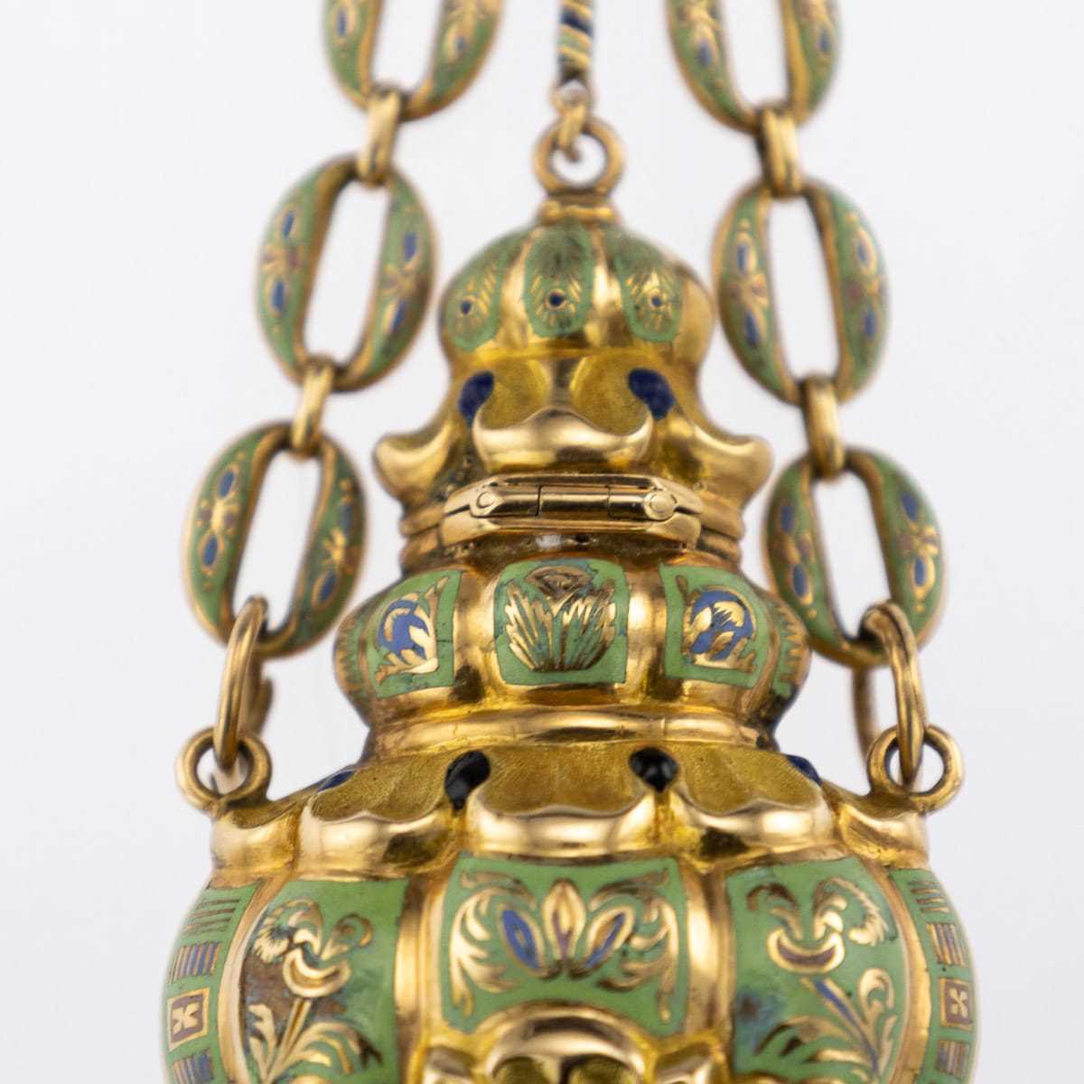 AN 18K GOLD AND ENAMEL SCENT BOTTLE, SWISS, EARLY 19TH CENTURY, FOR THE OTTOMAN MARKET - Image 8 of 12