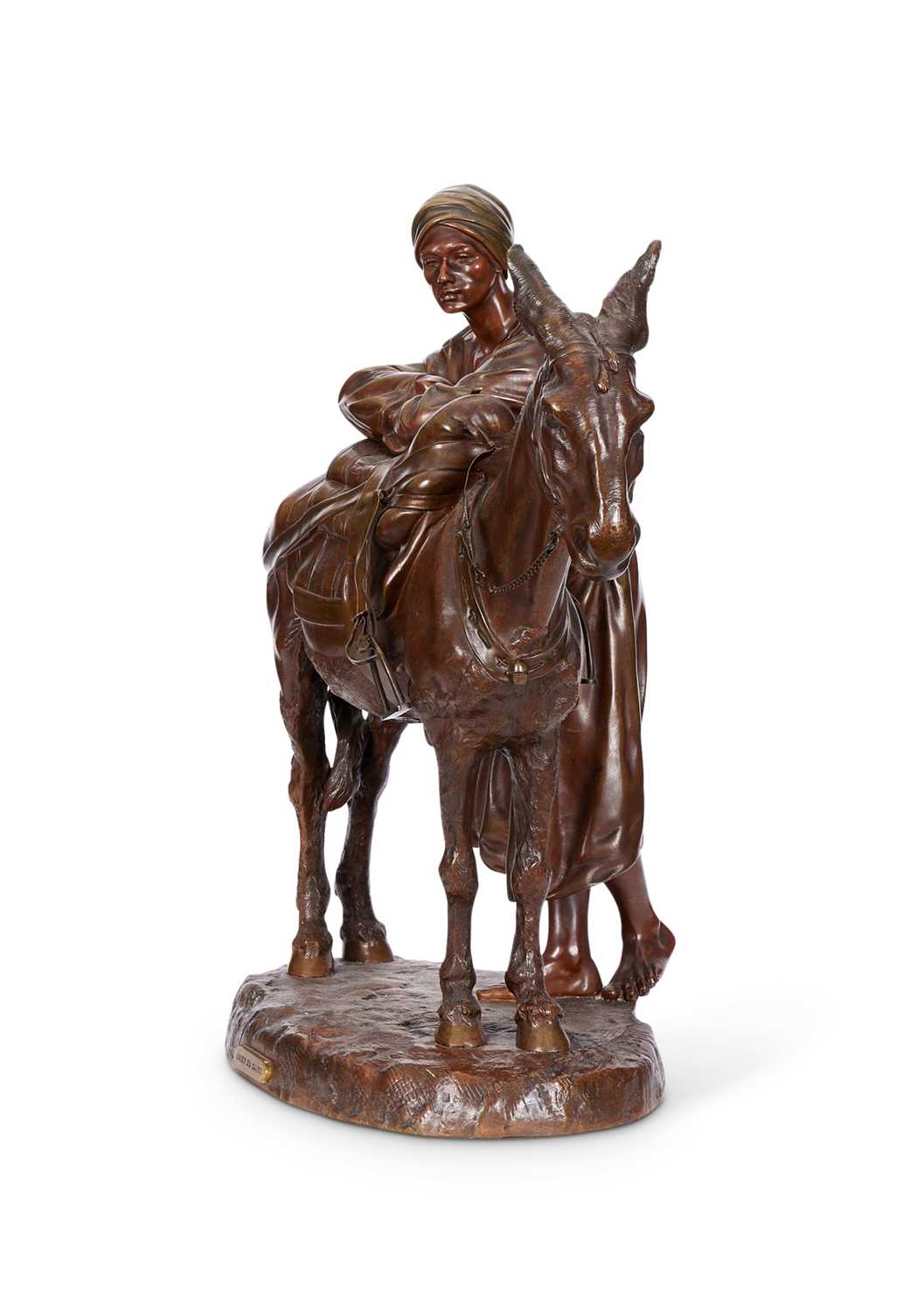 ANTOINE BOFILL (1875-1939): A LATE 19TH CENTURY ORIENTALIST BRONZE 'ANIER DU CAIRE' - Image 2 of 4