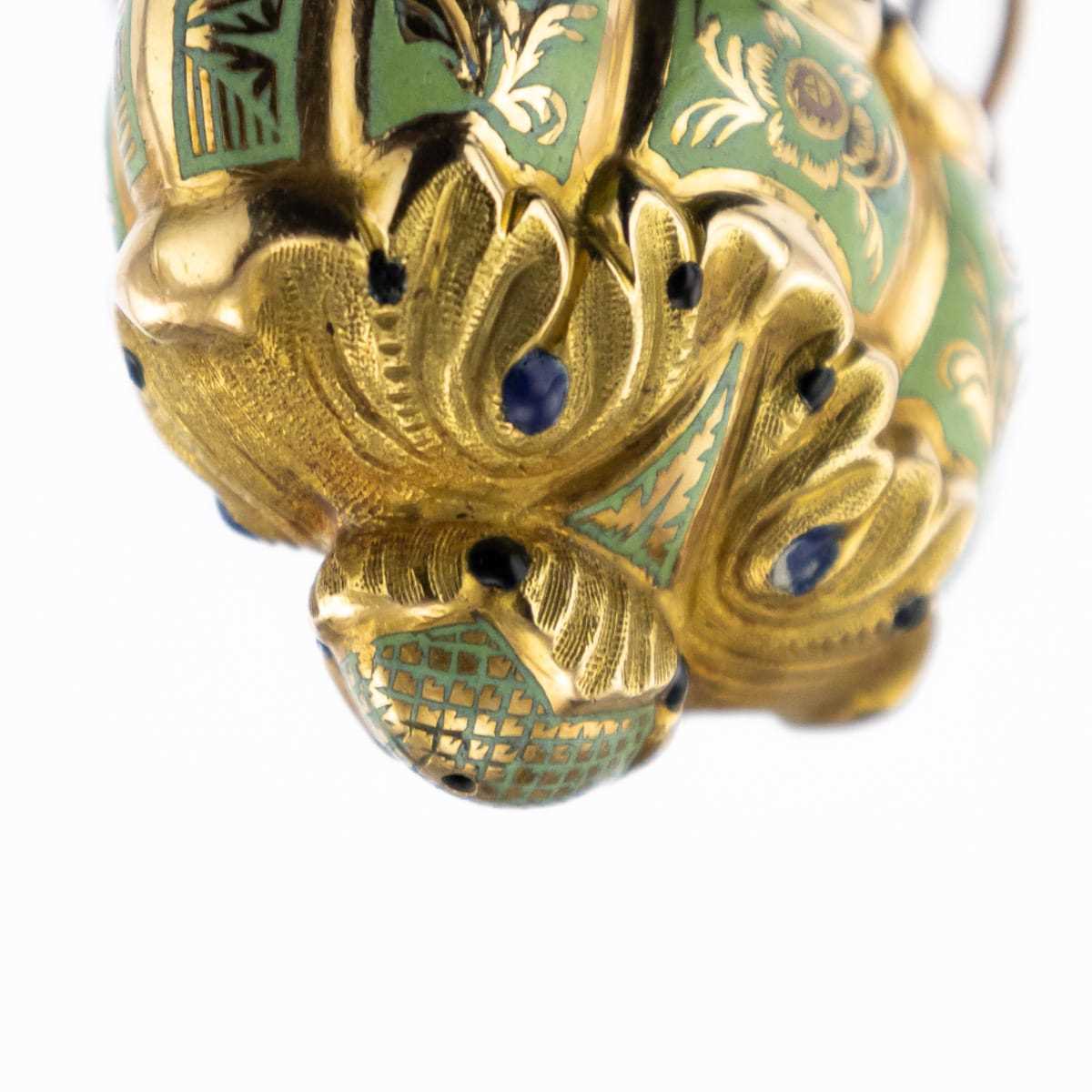 AN 18K GOLD AND ENAMEL SCENT BOTTLE, SWISS, EARLY 19TH CENTURY, FOR THE OTTOMAN MARKET - Image 9 of 12