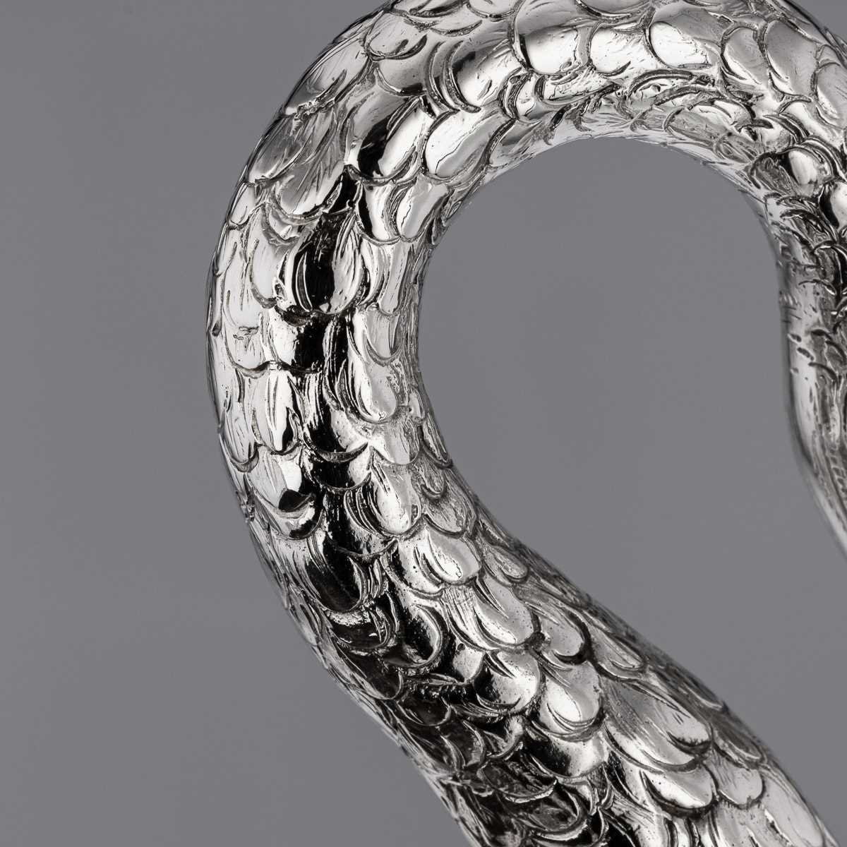 A 19TH CENTURY GERMAN SILVER SWAN JARDINIERE, HANAU, C.1890 - Image 11 of 17