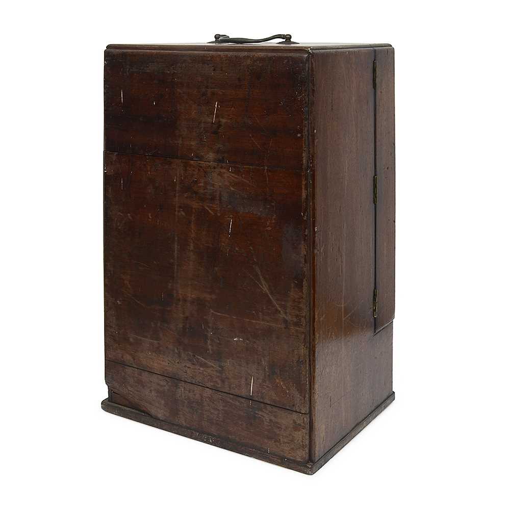 A 19TH CENTURY MAHOGANY CAMPAIGN SPICE CABINET - Image 3 of 4