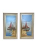 A PAIR OF WATERCOLOURS OF NAUTICAL THEME, SIGNED J. CHESTER