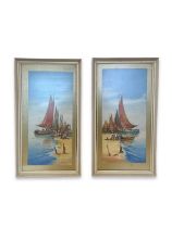 A PAIR OF WATERCOLOURS OF NAUTICAL THEME, SIGNED J. CHESTER