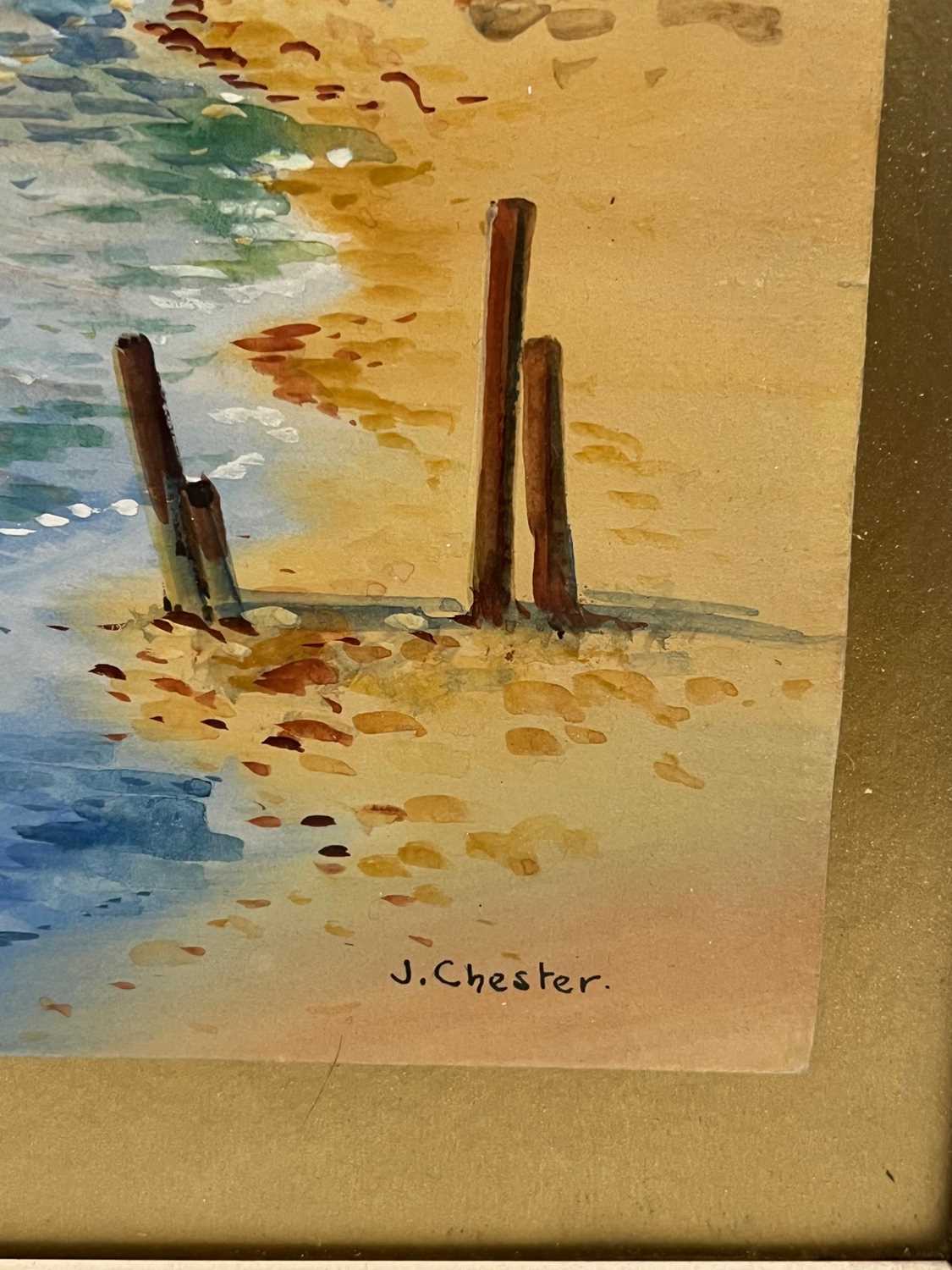 A PAIR OF WATERCOLOURS OF NAUTICAL THEME, SIGNED J. CHESTER - Image 2 of 3