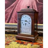 A MID 19TH CENTURY ROSEWOOD MINIATURE BRACKET CLOCK SIGNED 'FRODSHAM, LONDON'