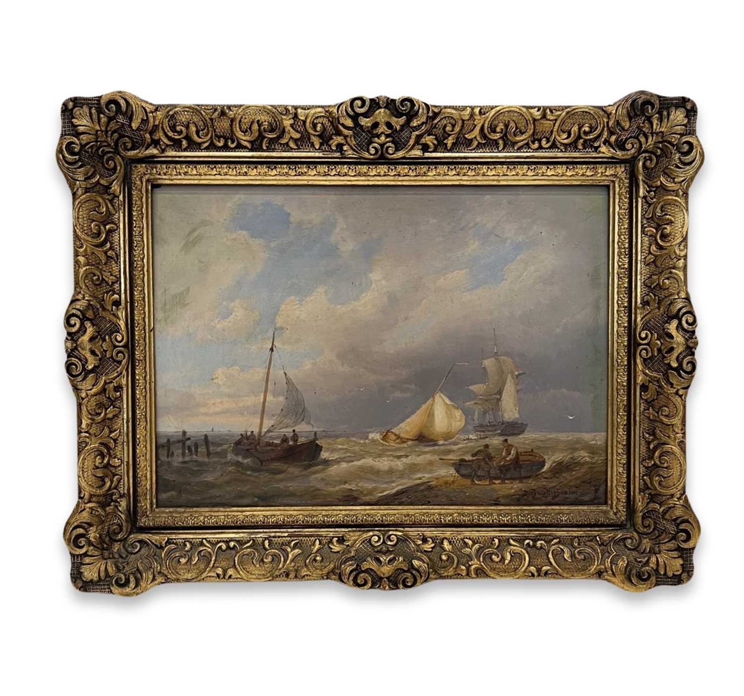 J. BOUDIN (19TH CENTURY): SEASCAPE