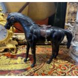 A LEATHER MODEL OF A HORSE, POSSIBLY SPANISH