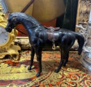 A LEATHER MODEL OF A HORSE, POSSIBLY SPANISH