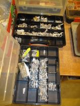 Four Plastic Boxes of Metal Model Soldiers etc
