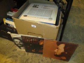 Box of LPs including Don McLean, Bellamy Brothers, Mickey Newbury