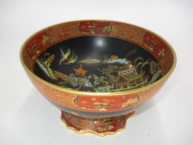 Carltonware Chinoiserie Decorated Mikado Punch Bowl No. 2881, 23cm
