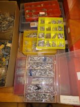 Seven Plastic Boxes of Metal Model Soldiers etc