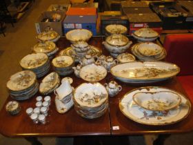 Extensive Japanese Porcelain Dinner Service, 104 pieces