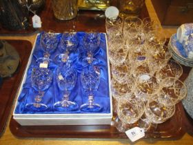 Collection of Royal Doulton Crystal Sherry Glasses