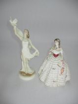 Two Compton & Woodhouse Figures, Royal Worcester Spirit of Peace by Maureen Holson 585/200, CW453,