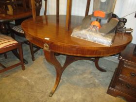 Continental Inlaid Mahogany Oval Breakfast Table, 124x103cm