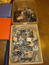 Two Boxes of Metal Model Soldiers etc