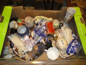 Box of Decorative Ceramics etc