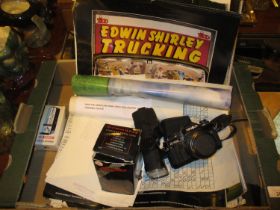 Collection of Edwin Shirley Trucking Ephemera, Minolta X700 Camera and Accessories