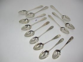 Set of 12 Scottish Silver George III Tablespoons, Edinburgh 1793, Maker F H, 718g