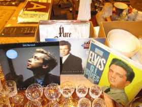 Box of Records including Elvis, Rick Astley, Dr Hook