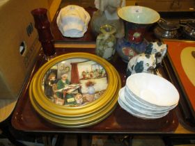 Six Coalport Countryware Avocado Dishes, Royal Doulton Vase and Plaques etc