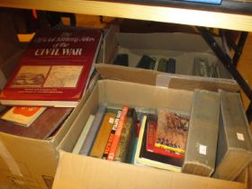 Boxes of Books on War and Battles etc